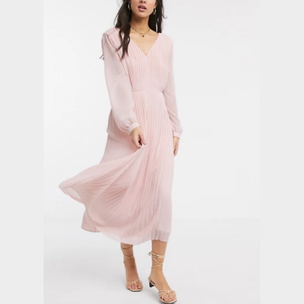 Warehouse Women's Pleated Maxi Dress - US 8